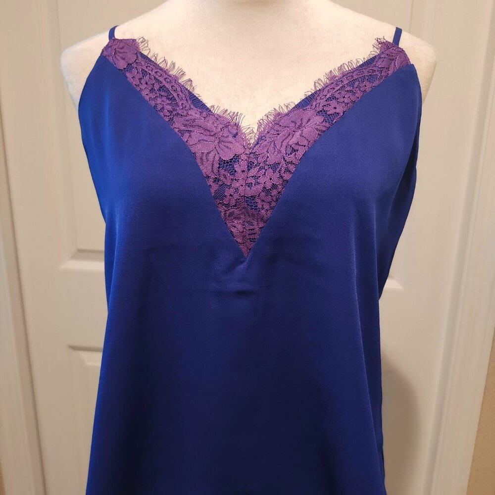 SOCIALITE PURPLE CAMI WITH LACE